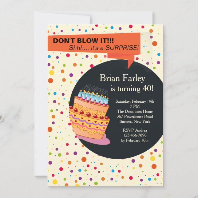  Födelsedagsfest inbjudan (Framsida)