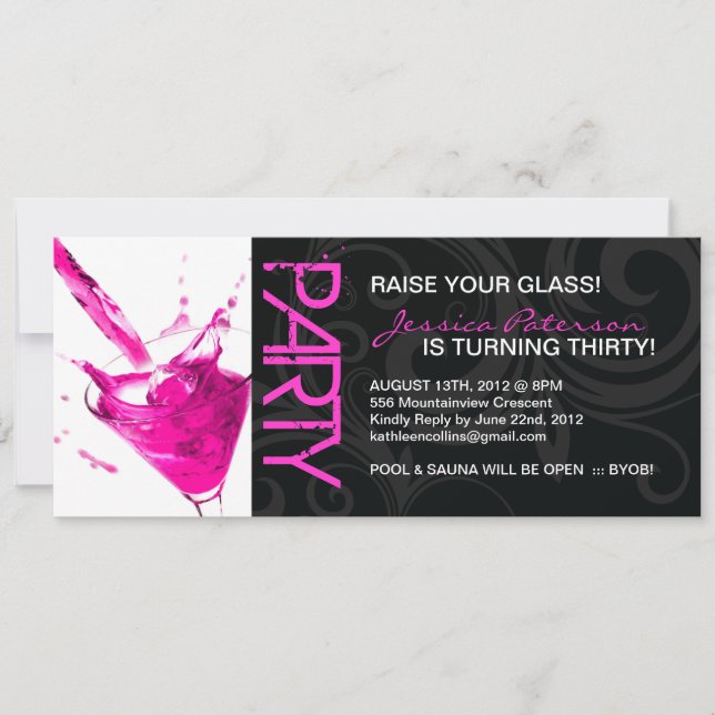 FÖDELSEDAGSFEST INBJUDAN (Framsida)