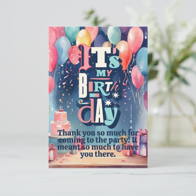 Födelsedagsfest inbjudan (Stående Fram)