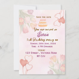 Födelsedagsfest inbjudan