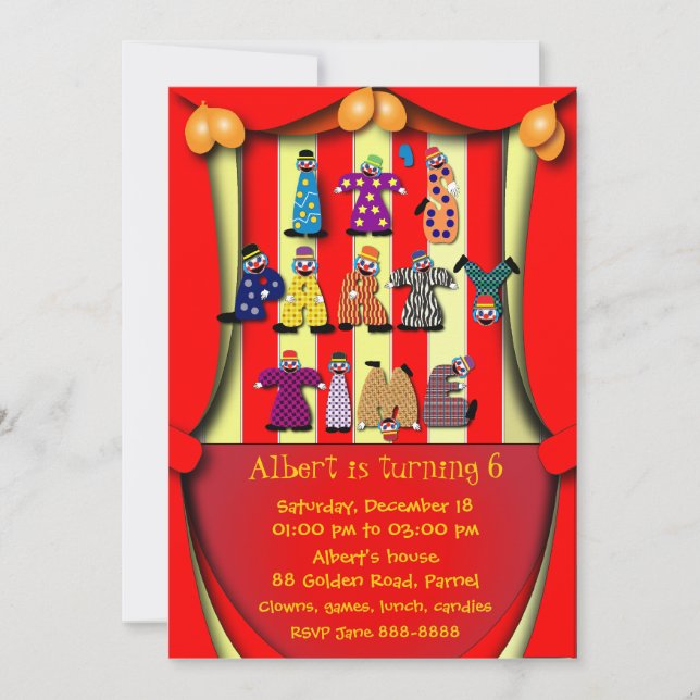 Födelsedagsfest inbjudan: 036 Kläder Inbjudningar (Framsida)