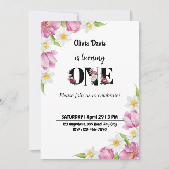 FÖDELSEDAGSFEST INBJUDAN 1 (Framsida)