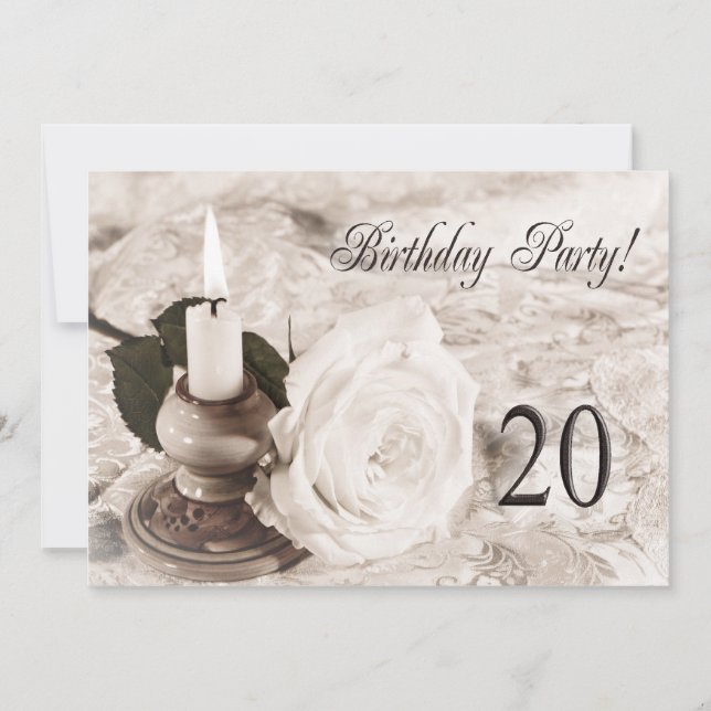 Födelsedagsfest inbjudan 20 år gammal (Framsida)