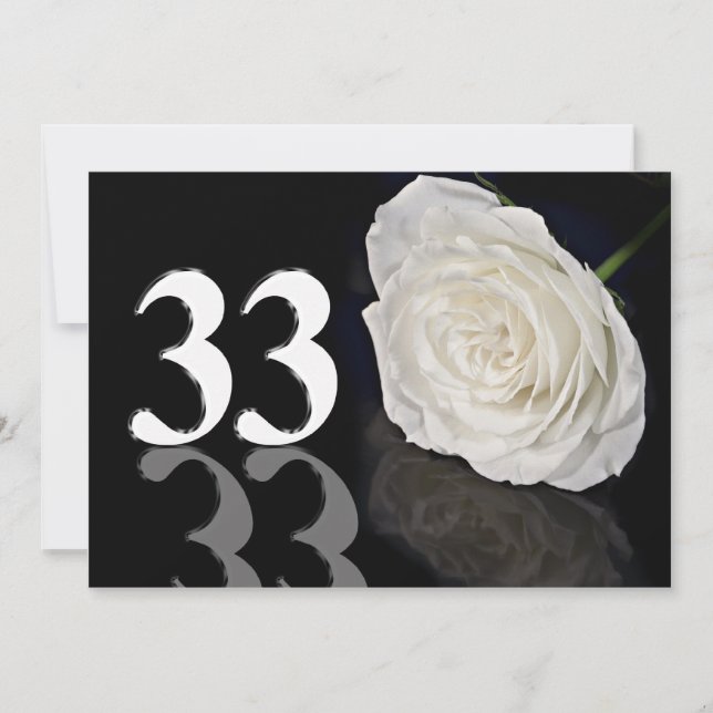 Födelsedagsfest inbjudan 33 år (Framsida)