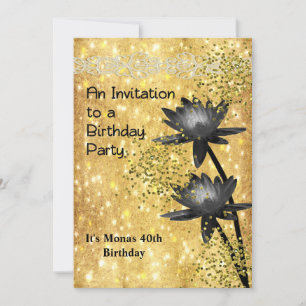 Födelsedagsfest inbjudan 40:e födelsedag kvinnlig