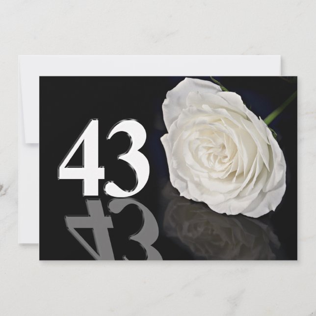 Födelsedagsfest inbjudan 43 år gammal (Framsida)