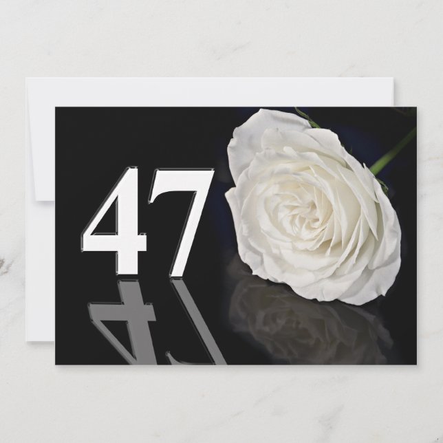 Födelsedagsfest inbjudan 47 år gammal (Framsida)