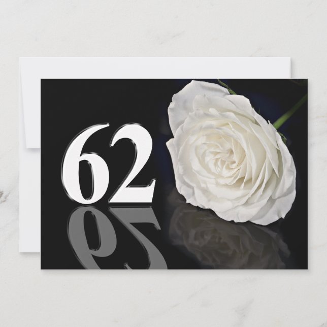 Födelsedagsfest inbjudan 62 år gammal (Framsida)