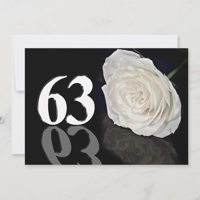 Födelsedagsfest inbjudan 63 år gammal (Framsida)