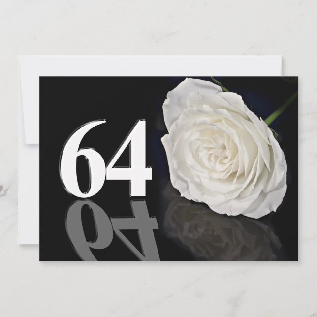 Födelsedagsfest inbjudan 64 år (Framsida)