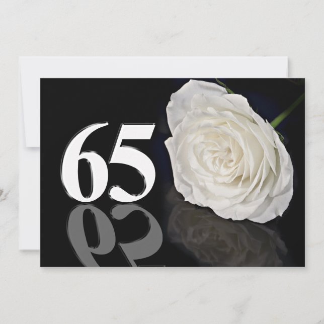 Födelsedagsfest inbjudan 65 år gammal (Framsida)