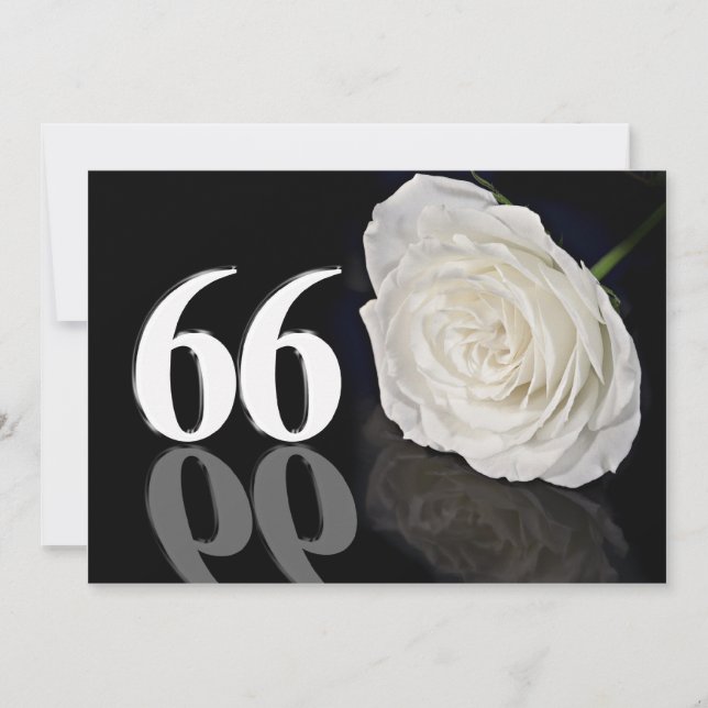 Födelsedagsfest inbjudan 66 år gammal (Framsida)