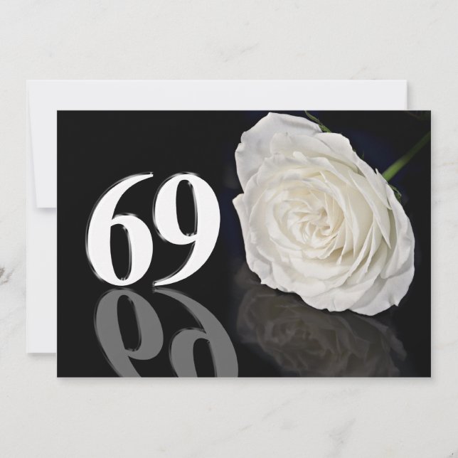 Födelsedagsfest inbjudan 69 år (Framsida)