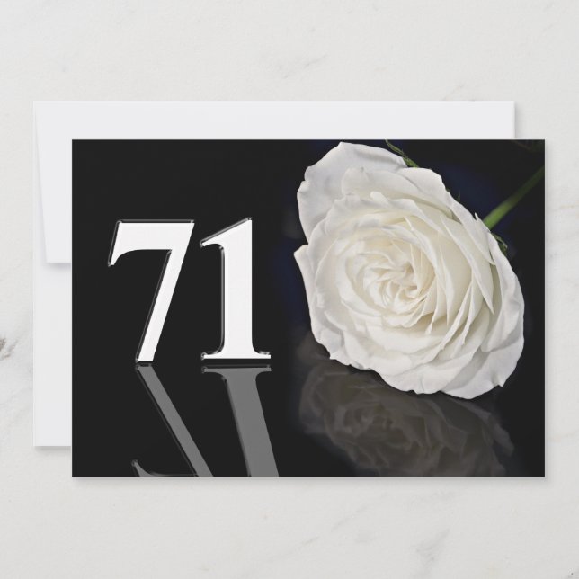 Födelsedagsfest inbjudan 71 år gammal (Framsida)