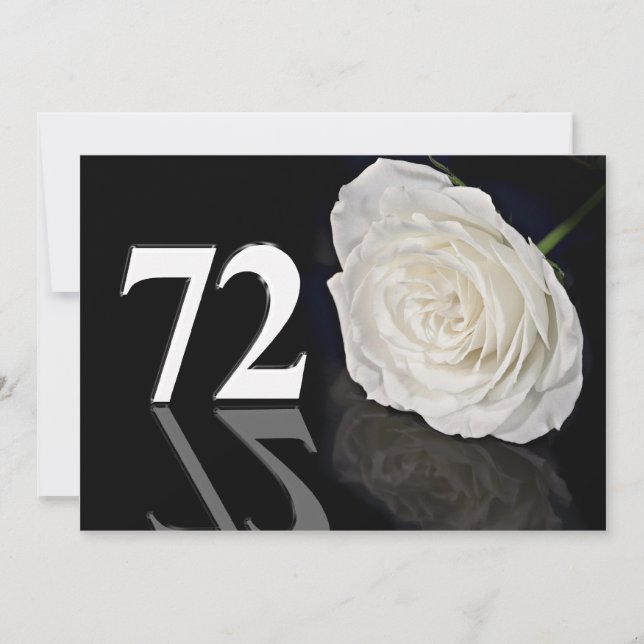 Födelsedagsfest inbjudan 72 år gammal (Framsida)
