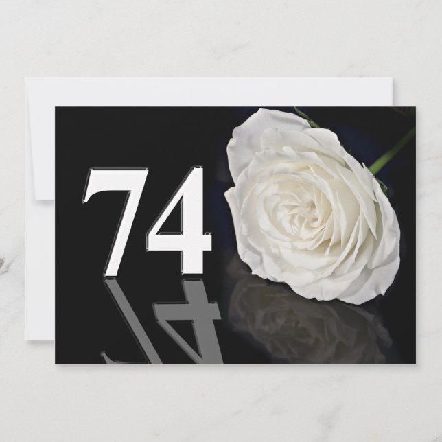 Födelsedagsfest inbjudan 74 år (Framsida)