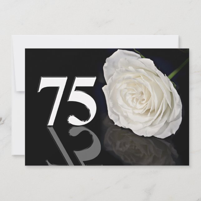 Födelsedagsfest inbjudan 75 år gammal (Framsida)