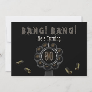FÖDELSEDAGSFEST INBJUDAN - 80:E - BANG Pewter