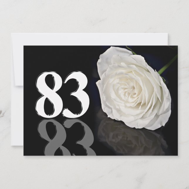 Födelsedagsfest inbjudan 83 år gammal (Framsida)