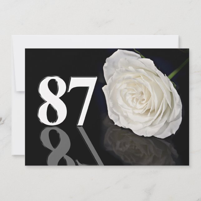 Födelsedagsfest inbjudan 87 år gammal (Framsida)