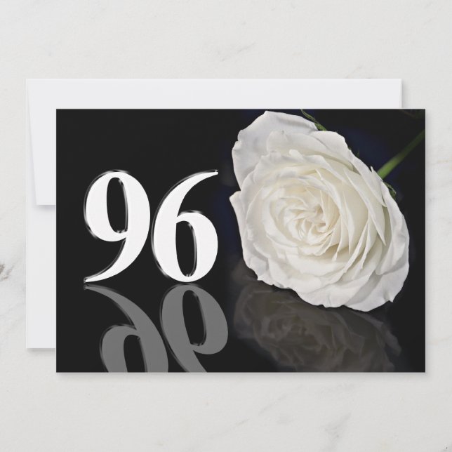 Födelsedagsfest inbjudan 96 år gammal (Framsida)