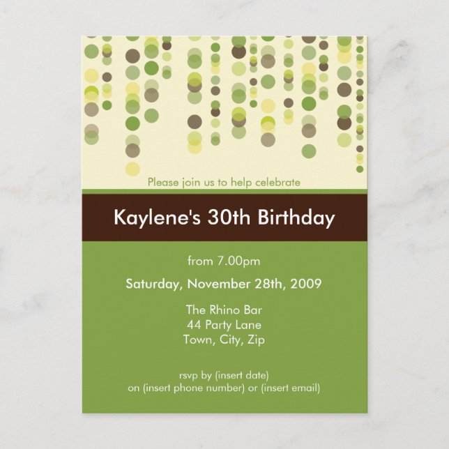 FÖDELSEDAGSFEST INBJUDAN: discotek 4 Inbjudan Vykort (Framsida)