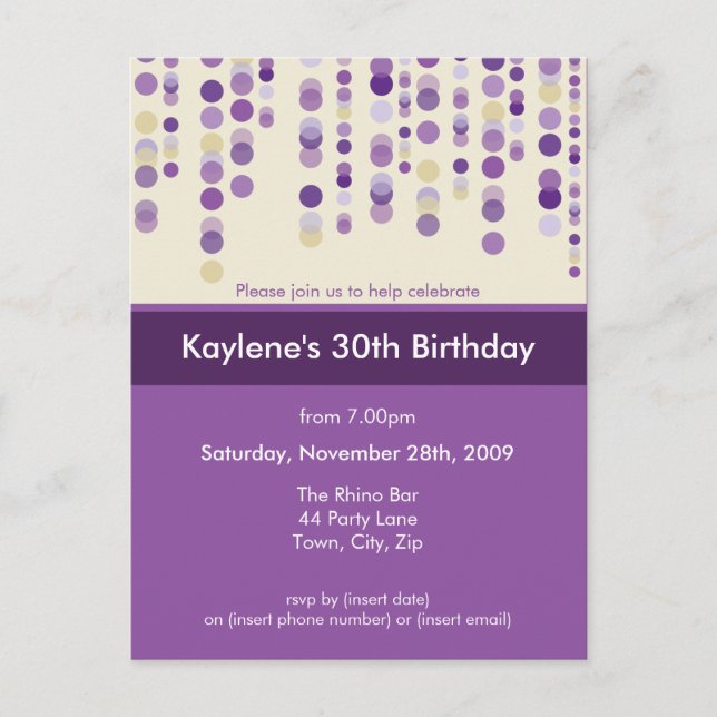 FÖDELSEDAGSFEST INBJUDAN: discotek 7 Inbjudan Vykort (Framsida)