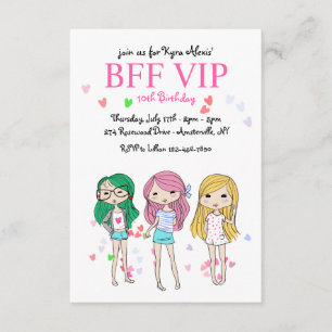 Födelsedagsfest inbjudan för BFF VIP