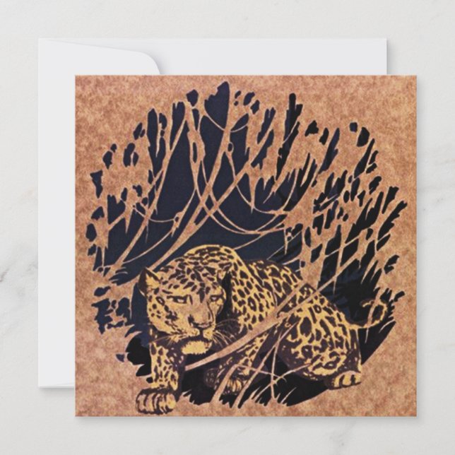 Födelsedagsfest inbjudan för SAFARI för (Framsida)