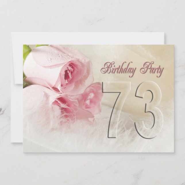Födelsedagsfest inbjudan i 73 år (Framsida)