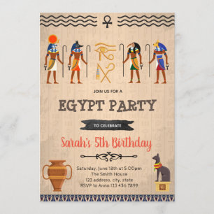 födelsedagsfest inbjudan-kort för Egypten Inbjudningar