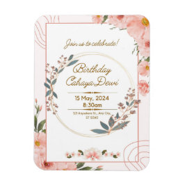 Födelsedagsfest inbjudan magnet