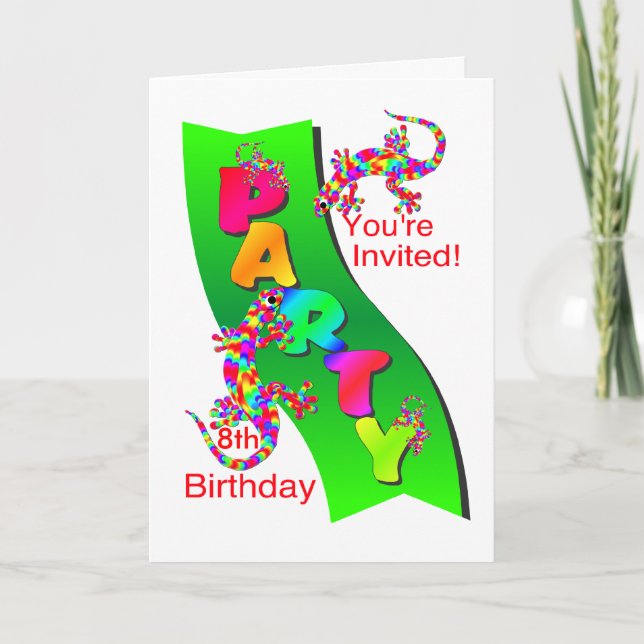 Födelsedagsfest inbjudan-mall inbjudan (Framsida)