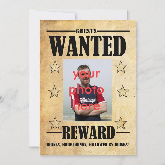 Födelsedagsfest inbjudan-önskat fotokort inbjudningar (Framsida)