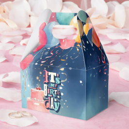 Födelsedagsfest inbjudan presentaskar