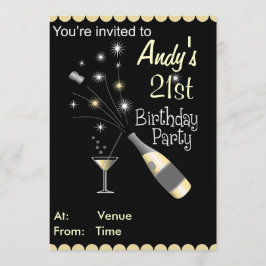 Födelsedagsfest inbjudan - Valfri ålder - Vuxen