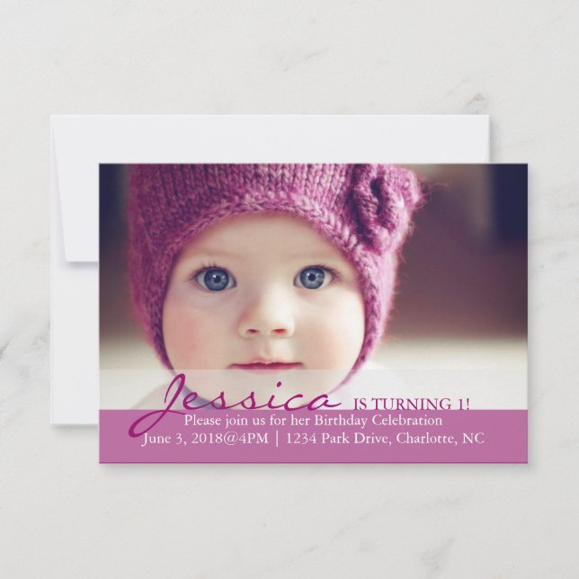 Födelsedagsfest Inbjudan| Väntar 1! Inbjudningar (Framsida)