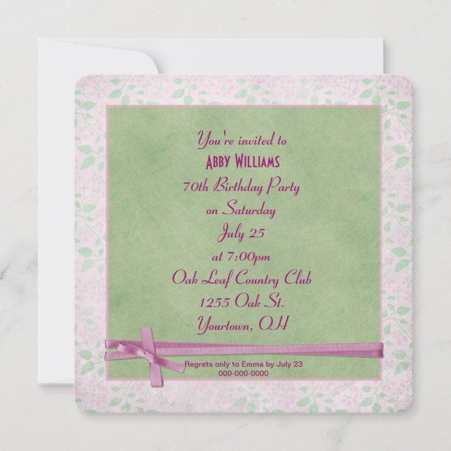 Födelsedagsfest Inbjudningar (Framsida)