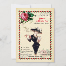 Födelsedagsfest kvinna Valfri ålder,Gatsby stil,Ar Inbjudningar