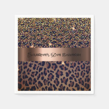 Födelsedagsfest leopard print bronze