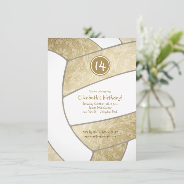 födelsedagsfest med gigantisk volleyball inbjudningar (Stående Fram)