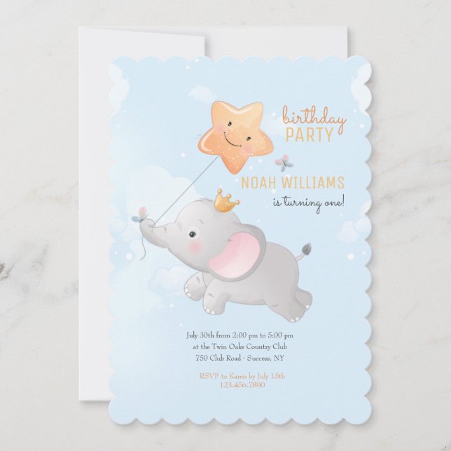 Födelsedagsfest med hög viskhet inbjudningar (Framsida)