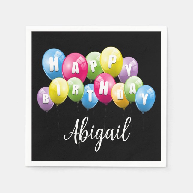 Födelsedagsfest med Namn Pappersservett (Framsidan)