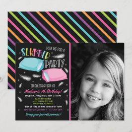 Födelsedagsfest med regnbågstema - Soverparty - Fo Inbjudningar