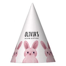 Födelsedagsfest med söta rosa bunnies