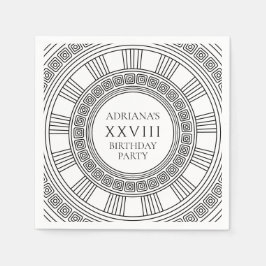 Födelsedagsfest med tema antika Grekland eller Rom Pappersservett