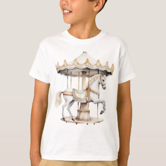 Födelsedagsfest Merry Go Round Circus Carnival T Shirt