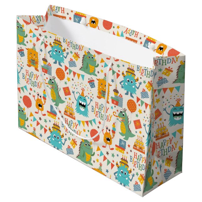 Födelsedagsfest Monsters (Baksidan Vinklad)