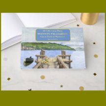 Födelsedagsfest Mountain Sjö Dock Real Gold Foil