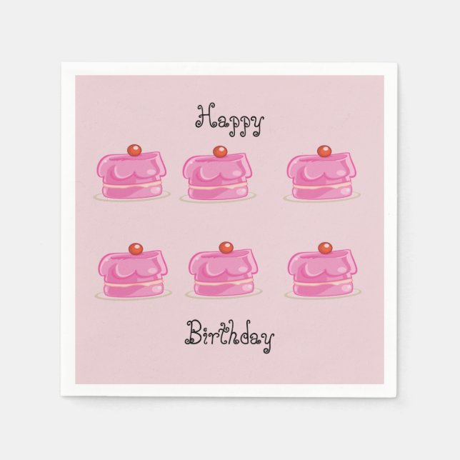 Födelsedagsfest Napkin Papper Pappersservett (Framsidan)
